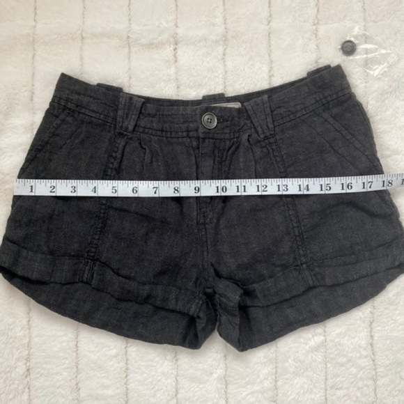 ❌SOLD❌ Free People Linen Shorts Size 0 charcoal grey - Picture 10 of 12